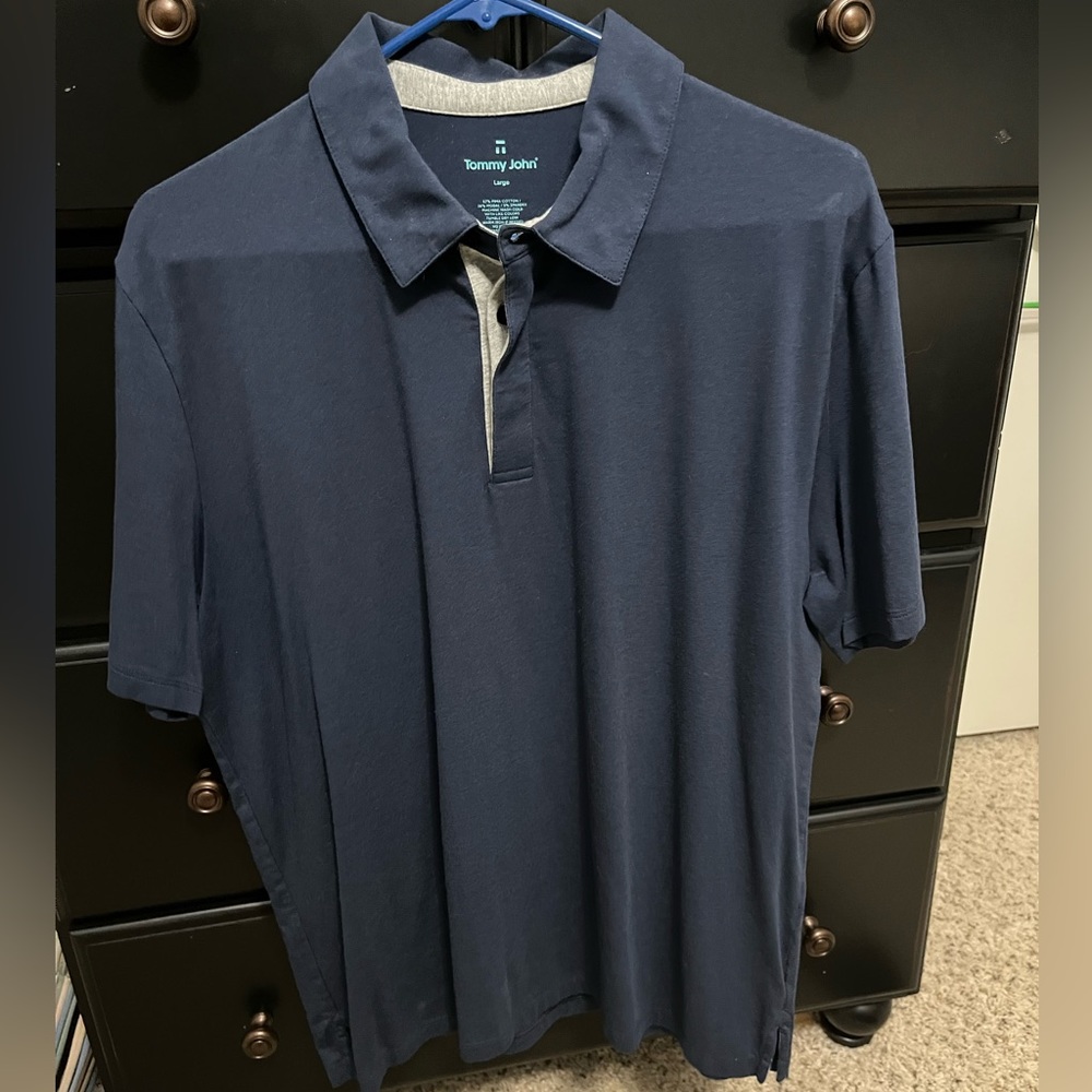 Men’s Tommy John second skin comfort polo navy